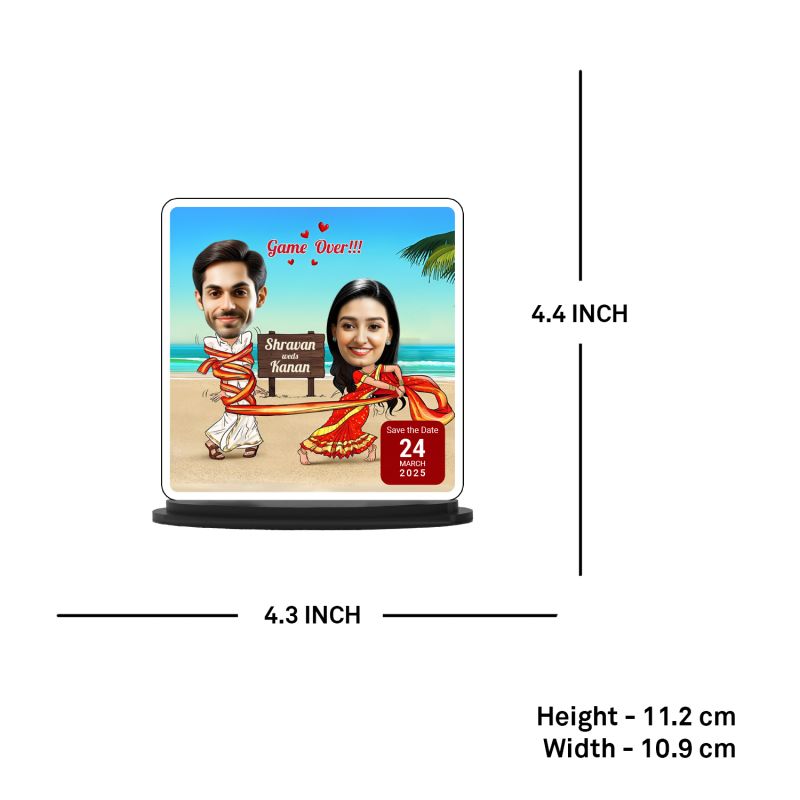 Couple Wedding Caricature Customized With Name, Date & Photo Weeding Invitations Caricature Best Wedding Gift for Friend Couple Wedding Decor Caricature